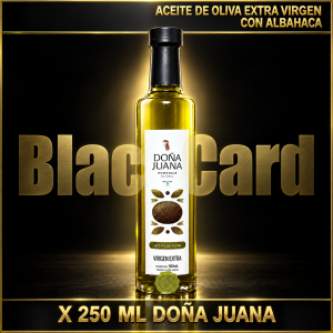 ACEITE DE OLIVA EXTRA VIRGEN CON ALBAHACA X 250 CC DOÑA JUANA