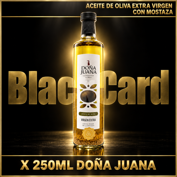 ACEITE DE OLIVA EXTRA VIRGEN CON MOSTAZA X 250 CC DOÑA JUANA