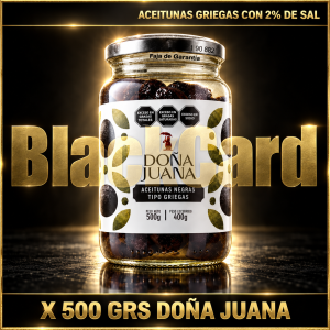 ACEITUNAS GRIEGAS CON 2% DE SAL X 500 GRS DOÑA JUANA