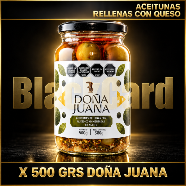 ACEITUNAS RELLENAS CON QUESO X 500 GRS DOÑA JUANA