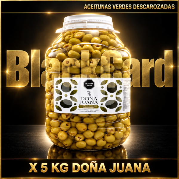 ACEITUNAS VERDES DESCAROZADAS X 5 KG DOÑA JUANA