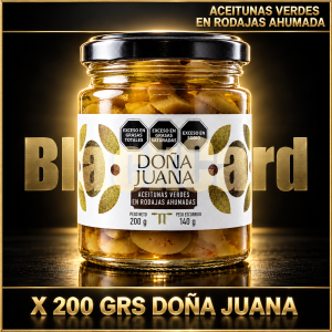 ACEITUNAS VERDES EN RODAJAS AHUMADA X 200 GRS DOÑA JUANA