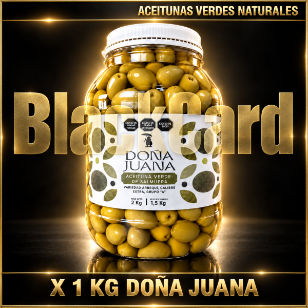ACEITUNAS VERDES NATURALES X 1 KG DOÑA JUANA
