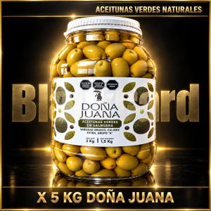 ACEITUNAS VERDES NATURALES X 5 KG DOÑA JUANA