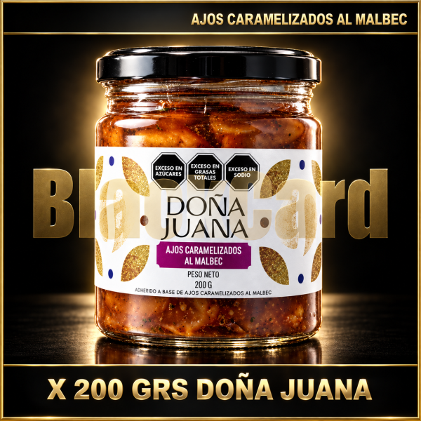 AJOS CARAMELIZADOS AL MALBEC X 200 GRS DOÑA JUANA