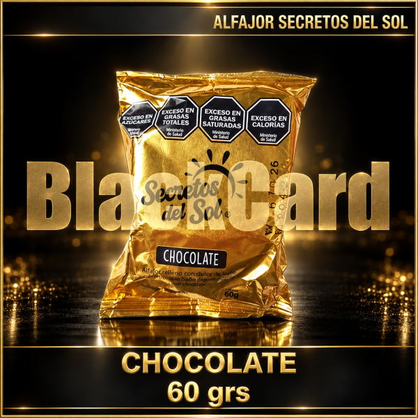 ALFAJOR SABOR CHOCOLATE x 60 GRS SECRETOS DEL SOL