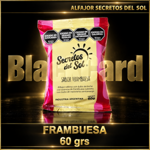 ALFAJOR SABOR FRAMBUESA x 60 GRS SECRETOS DEL SOL