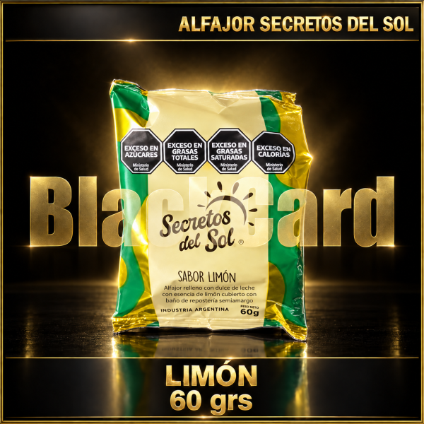 ALFAJOR SABOR LIMON x 60 GRS SECRETOS DEL SOL