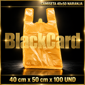 BOLSA CAMISETA A/D 40x50 NARANJA