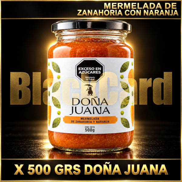MERMELADA DE ZANAHORIA CON NARANJA X 500 GRS DOÑA JUANA