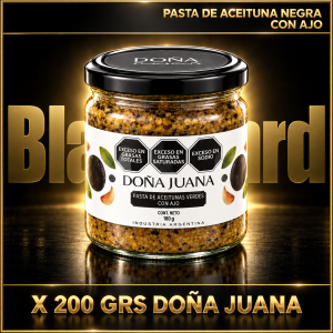 PASTA DE ACEITUNA NEGRA CON AJO X 200 GRS DOÑA JUANA