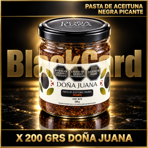 PASTA DE ACEITUNA NEGRA PICANTE X 200 GRS DOÑA JUANA