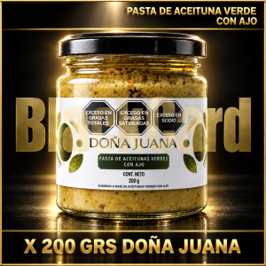 PASTA DE ACEITUNA VERDE CON AJO X 200 GRS DOÑA JUANA