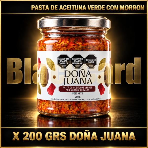 PASTA DE ACEITUNA VERDE CON MORRON X 200 GRS DOÑA JUANA