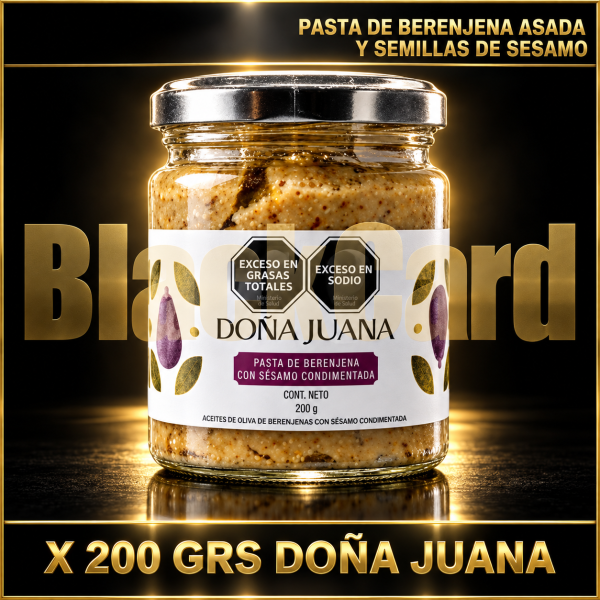 PASTA DE BERENJENA ASADA Y SEMILLAS DE SESAMO X 200 GRS DOÑA JUANA