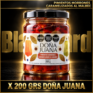 PIMIENTOS MORRONES CARAMELIZADOS AL MALBEC X 200GRS DOÑA JUANA