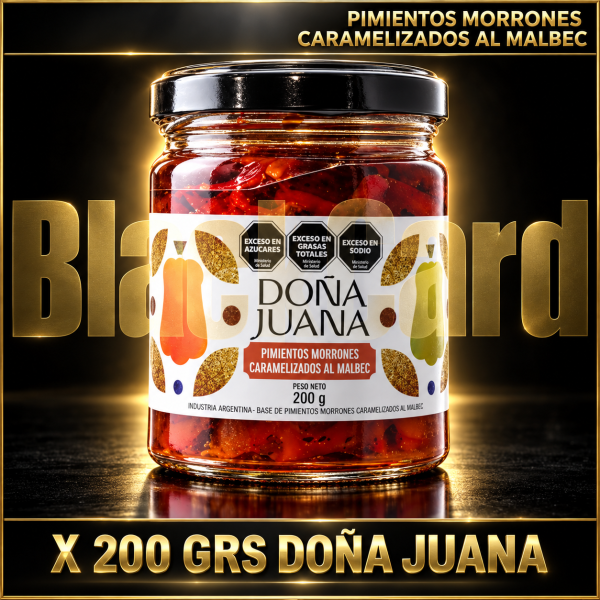PIMIENTOS MORRONES CARAMELIZADOS AL MALBEC X 200GRS DOÑA JUANA