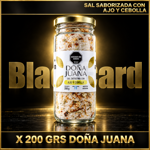 SAL SABORIZADA CON AJO Y CEBOLLA X 200 GRS DOÑA JUANA