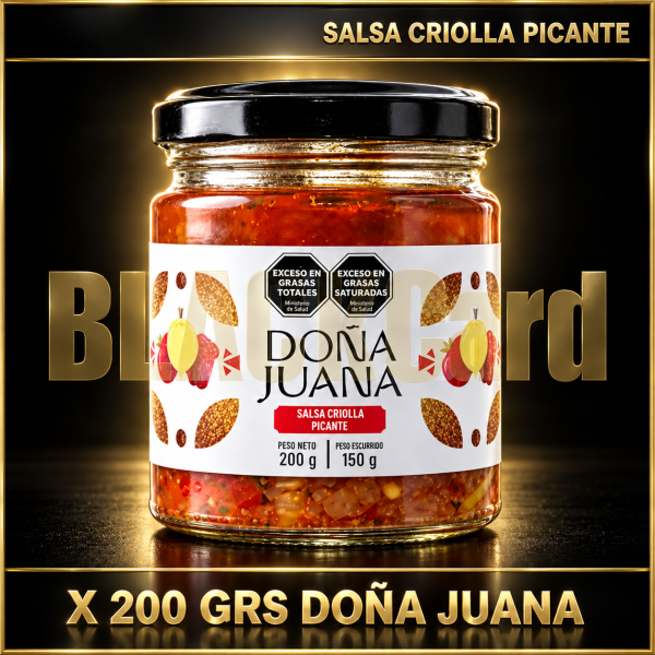 SALSA CRIOLLA PICANTE X 200 GRS DOÑA JUANA