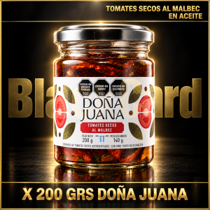 TOMATES SECOS AL MALBEC EN ACEITE X 200 GRS DOÑA JUANA