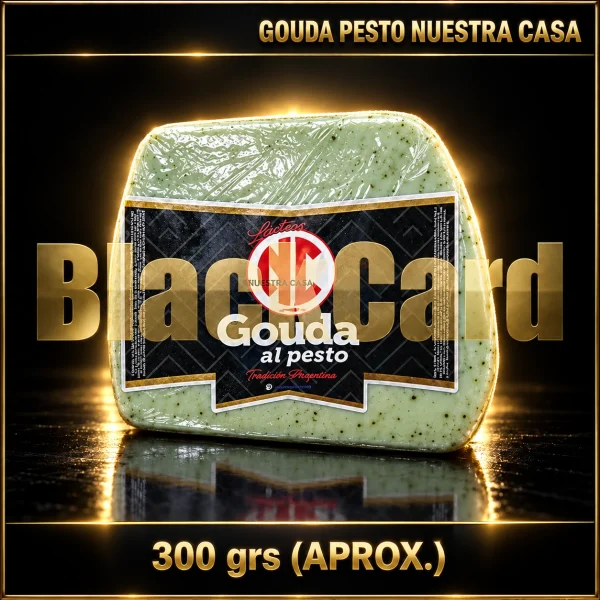 QUESO GOUDA PESTO "NUESTRA CASA" x Kg (300 Grs)