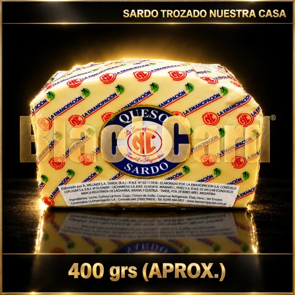 QUESO SARDO TROZADO "NUESTRA CASA" x Kg (400 Grs)