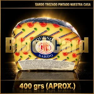 QUESO SARDO TROZADO PINTADO "NUESTRA CASA" x Kg (400 Grs)