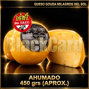 QUESO GOUDA AHUMADO MILAGROS DEL SOL 450 GRS (APROX)