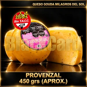 QUESO GOUDA PROVENZAL MILAGROS DEL SOL 450 GRS (APROX)