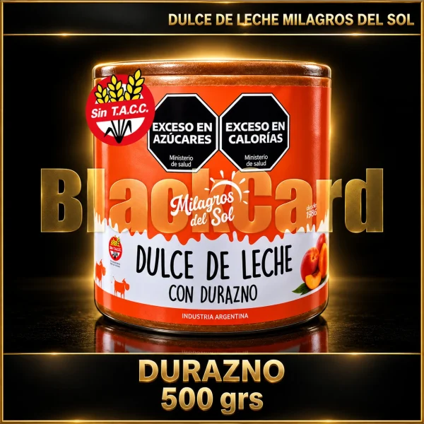 DDL CON DURAZNO 500grs MILAGROS DEL SOL