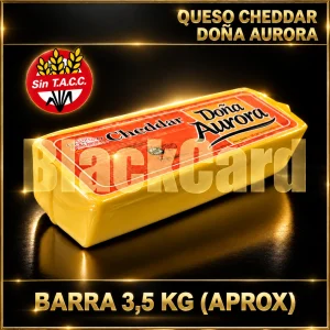 QUESO CHEDDAR EN BARRA X 4 KG DOÑA AURORA