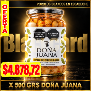 OFERTA POROTOS BLANCOS EN ESCABECHE X 500 GRS DOÑA JUANA