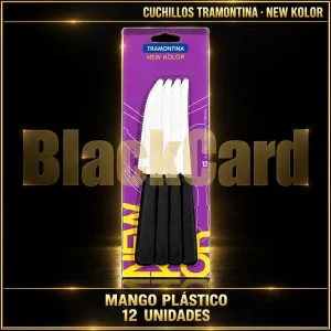 CUCHILLO DE MESA MANGO PLASTICO NEW KOLOR X12 TRAMONTINA