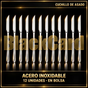 CUCHILLO DE ASADO ACERO INOXIDABLE X12 BOLSA