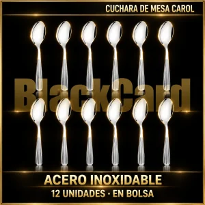 CUCHARA DE MESA ACERO INOXIDABLE X12 EN BOLSA