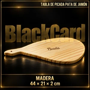 TABLA DE PICADA PATA DE JAMON CHICA MADERA 44X21X2CM