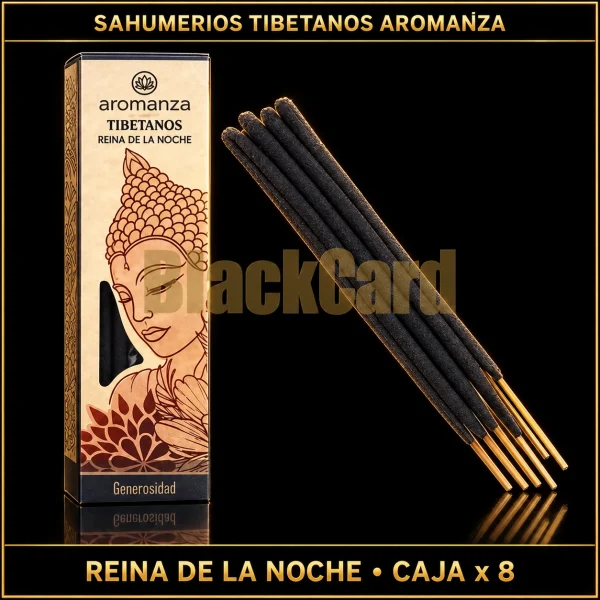 SAHUMERIOS TIBETANOS CAJA X8 REINA DE LA NOCHE (GENEROSIDAD)