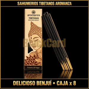 SAHUMERIOS TIBETANOS CAJA X8 DELICIOSO BENJUI (ARMONIA DEL HOGAR)