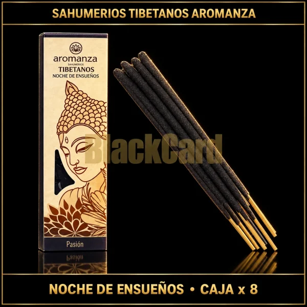 SAHUMERIOS TIBETANOS CAJA X8 NOCHE DE ENSUEÑOS (PASION)