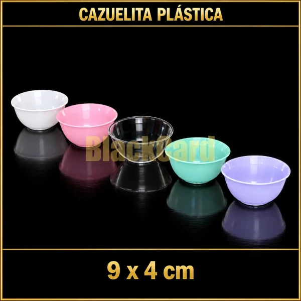 CAZUELITA PLASTICA 9X4CM