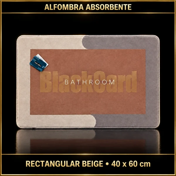 ALFOMBRA ABSORBENTE 40X60CM RECT BEIGE