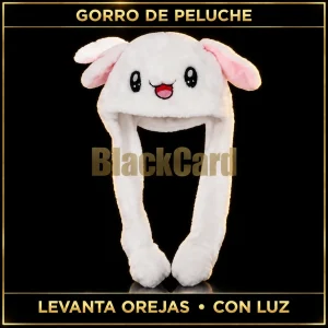 GORRO DE PELUCHE LEVANTA OREJAS CON LUZ