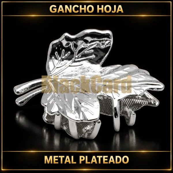 GANCHO HOJA PLATEADA DE METAL
