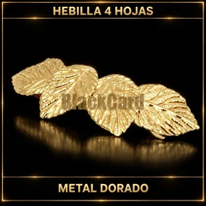 HEBILLA 4 HOJAS DORADA DE METAL