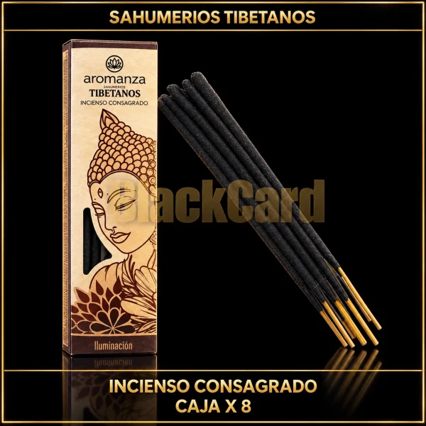SAHUMERIOS TIBETANOS CAJA X8 INCIENSO CONSAGRADO (ILUMINACION)