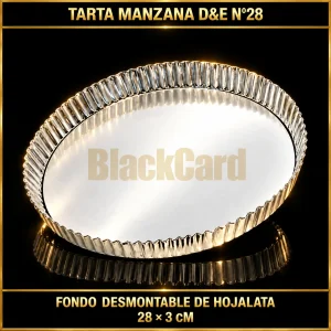 TARTA DE MANZANA FONDO DESMONTABLE HOJALATA D&E N°28 28X3CM
