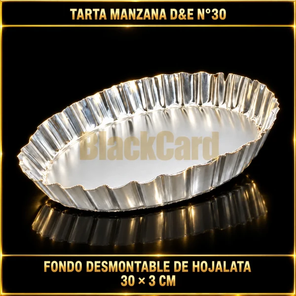 TARTA DE MANZANA FONDO DESMONTABLE HOJALATA D&E N°30 30X3CM