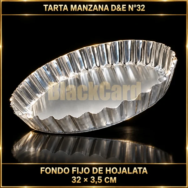 TARTA DE MANZANA N°32 FONDO FIJO DE HOJALATA D&E 32X3.5CM N°5