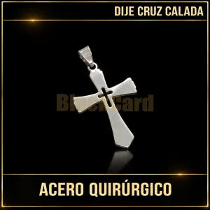 DIJE CRUZ CON CRUZ CALADA POR DENTRO (A.Q)
