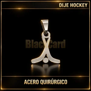 DIJE HOCKEY (A.Q) — vista principal sobre fondo negro con detalles dorados